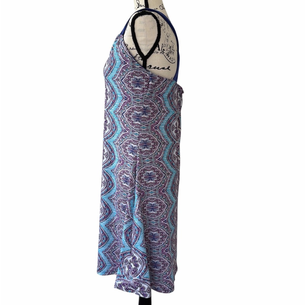 PrAna Paisley Geometric Cross-Back Dress Built Bra Mandala Sz XL Quinn Casual - Picture 7 of 11
